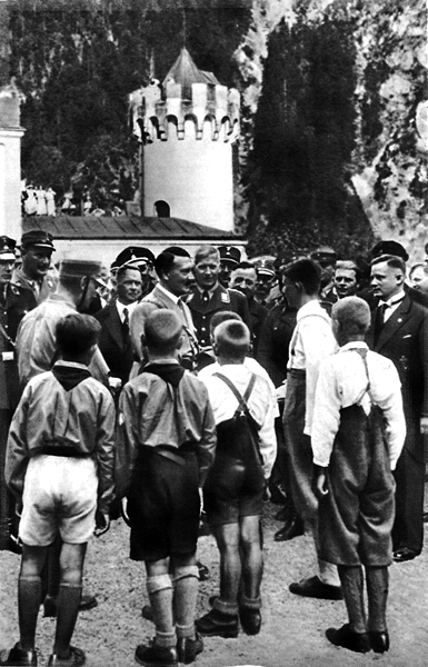 Adolf Hitler attends a Richard Wagner commemoration at castle Neuschwanstein